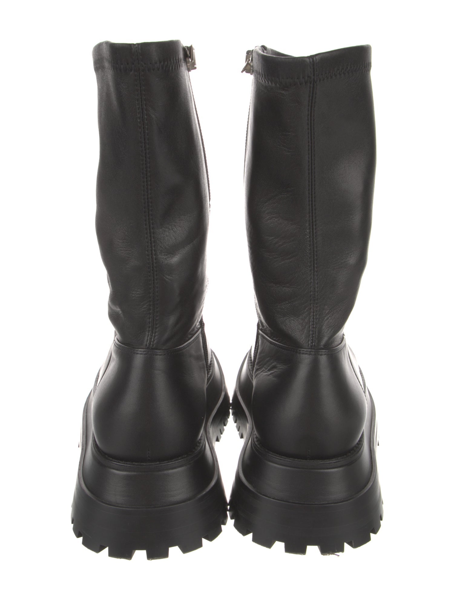 Burberry Leather Combat Boots